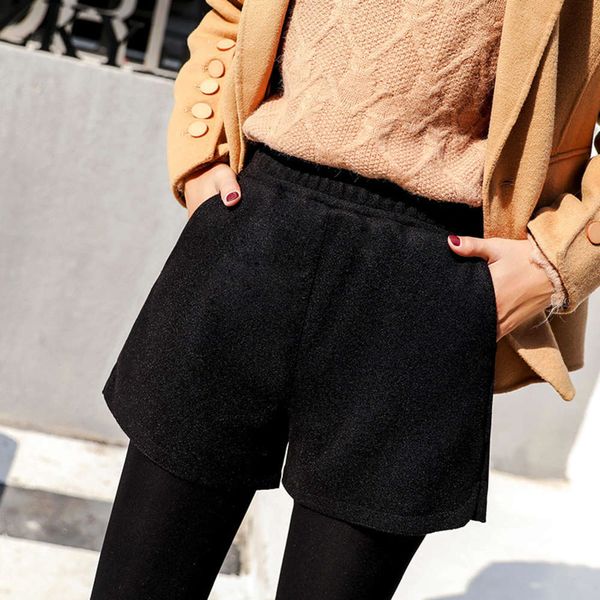 shorts women's autumn and winter high waist wear 2020 new woollen loose wide leg split black casual boots pants, White;black
shorts women's autumn and winter high waist wear 2020 new woollen loose wide leg split black casual boots pants, White;black