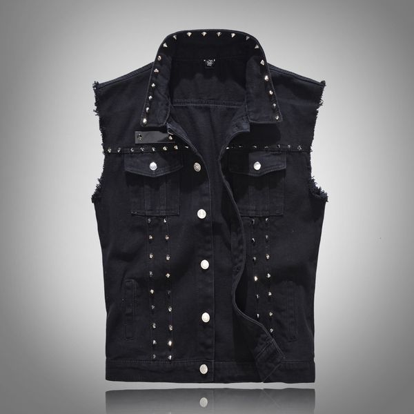 2021 new high street fashion vests slim fit rivet decoration hip hop denim vest men sleeveless chaqueta biker veste tr49, Black;white
2021 new high street fashion vests slim fit rivet decoration hip hop denim vest men sleeveless chaqueta biker veste tr49, Black;white