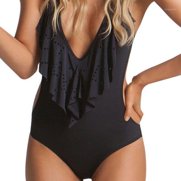 new women thong one piece summer swimsuit plunging neck flouncing high cut trikini push up monokini bathing swim suit1, White;black
new women thong one piece summer swimsuit plunging neck flouncing high cut trikini push up monokini bathing swim suit1, White;black
