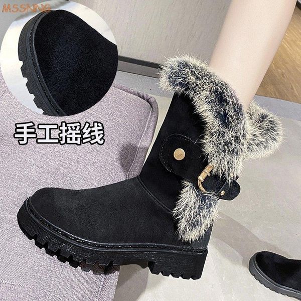 boots women fur ladies winter warm ankle for snow shoes style round-toe slip on female boot, Black
boots women fur ladies winter warm ankle for snow shoes style round-toe slip on female boot, Black