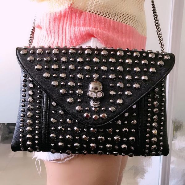 fivelovetwo black pu leather flap cover bag skull rivet crossbody women shoulder purse
fivelovetwo black pu leather flap cover bag skull rivet crossbody women shoulder purse