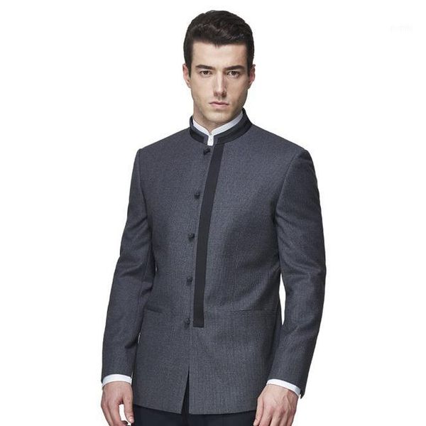 men suits tailor made mandarin collar casual blazer fashion handmade custom made wool suits1, White;black
men suits tailor made mandarin collar casual blazer fashion handmade custom made wool suits1, White;black