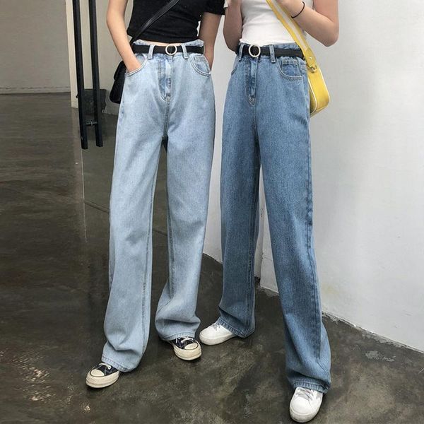 women's jeans high waist straight vintage soid color wide leg student casual denim pants ladies loose pocket women s-2xl1, Blue
women's jeans high waist straight vintage soid color wide leg student casual denim pants ladies loose pocket women s-2xl1, Blue