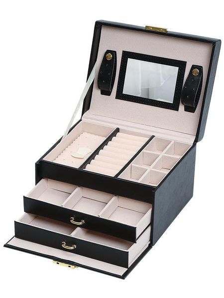 fashion new jewlery box european-style high-end leather jewelry box with drawer stud earrings storage ring, Pink;blue
fashion new jewlery box european-style high-end leather jewelry box with drawer stud earrings storage ring, Pink;blue
