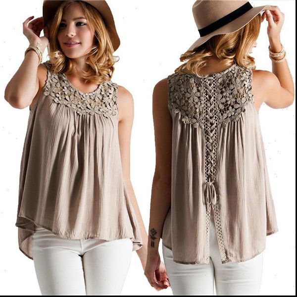 once women sweet lace sleeveless round neck transparent blouse hollow out short stylish shirts blusas drop shipping, White
once women sweet lace sleeveless round neck transparent blouse hollow out short stylish shirts blusas drop shipping, White