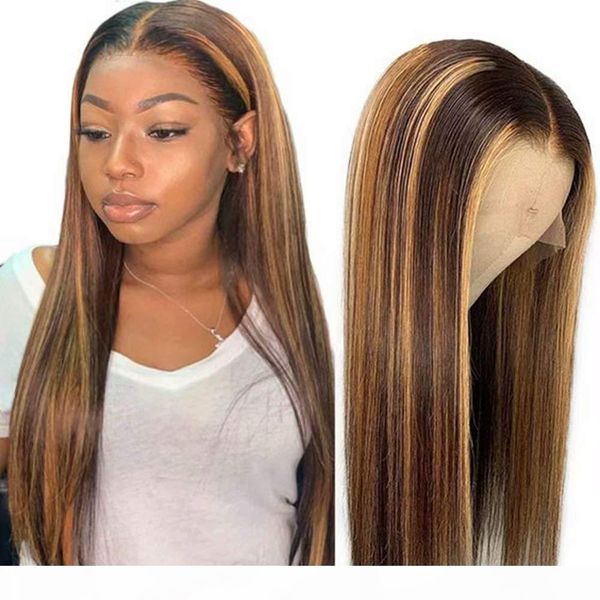 150 density honey blonde highlight lace front wig straight color 4 27 brown ombre lace front wigs human hair wigs for women 10-22incheswig, Black;brown
150 density honey blonde highlight lace front wig straight color 4 27 brown ombre lace front wigs human hair wigs for women 10-22incheswig, Black;brown