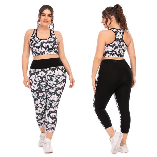 obese women plus size 2 piece yoga set with flower printed sports bra and tight leggings fitness suits woman workout gym suits, White;red
obese women plus size 2 piece yoga set with flower printed sports bra and tight leggings fitness suits woman workout gym suits, White;red