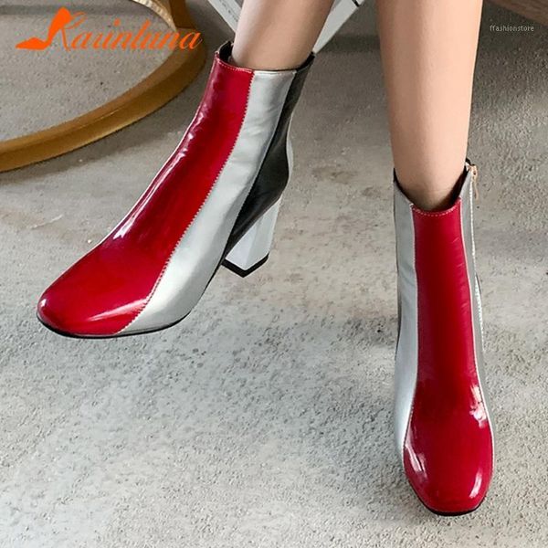 boots women's 2021 arrival wholesale shoes mixed color square toe thick heels ankle zip big size 47 autumn1, Black
boots women's 2021 arrival wholesale shoes mixed color square toe thick heels ankle zip big size 47 autumn1, Black