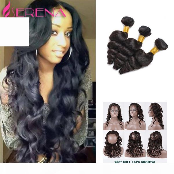 360 lace frontal with bundle loose wave 7a brazilian hair 360 lace virgin hair with 3 bundles 100% human hair weave with frontal, Black;brown
360 lace frontal with bundle loose wave 7a brazilian hair 360 lace virgin hair with 3 bundles 100% human hair weave with frontal, Black;brown
