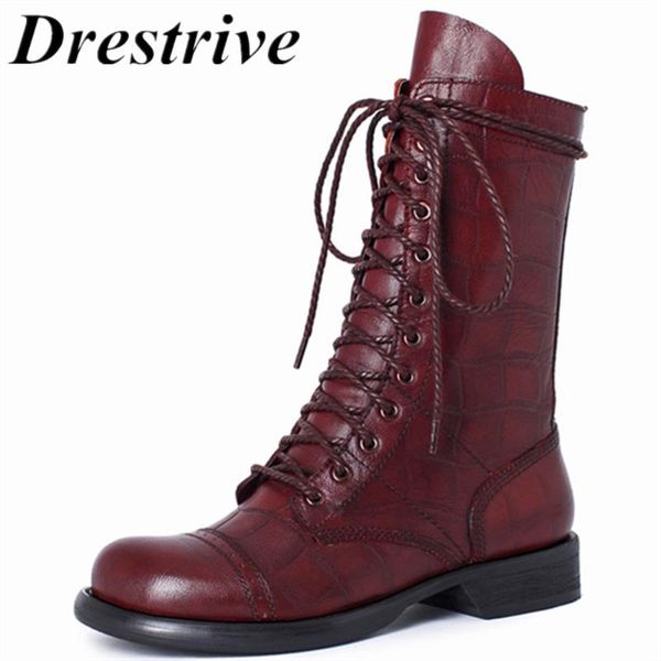 boots drestrive full genuine leather women mid calf low heels lace up sheepskin spring girls fashion platform pigskin, Black
boots drestrive full genuine leather women mid calf low heels lace up sheepskin spring girls fashion platform pigskin, Black