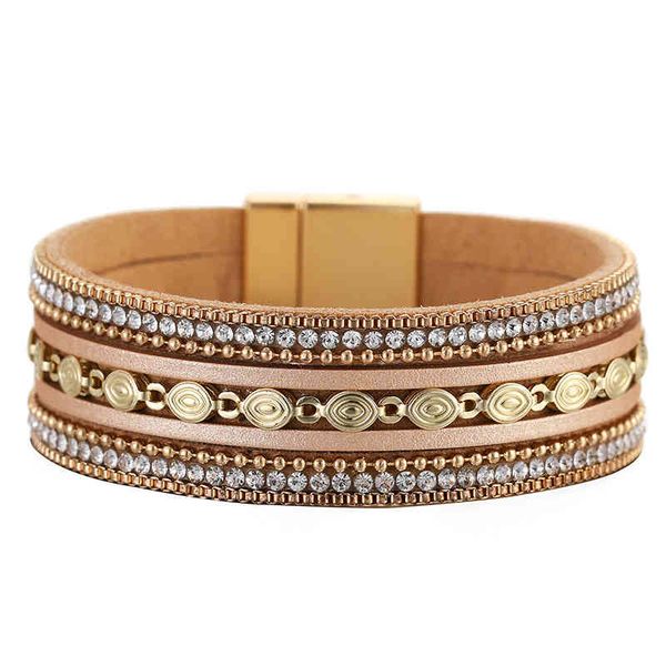 new arrival colorful magnetic clasp leather wrap bracelet multilayer cow leather bracelet, Golden;silver
new arrival colorful magnetic clasp leather wrap bracelet multilayer cow leather bracelet, Golden;silver