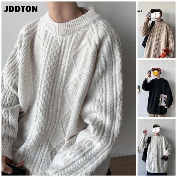 jddton winter men's knit sweaters harajuku casual retro hip hop korean style solid color fashion brand pullover streetwear je537, White;black
jddton winter men's knit sweaters harajuku casual retro hip hop korean style solid color fashion brand pullover streetwear je537, White;black