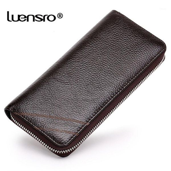 luensro genuine leather long wallet men zipper clutch wallet handy coin purse slim male purse soft leather men1, Red;black
luensro genuine leather long wallet men zipper clutch wallet handy coin purse slim male purse soft leather men1, Red;black