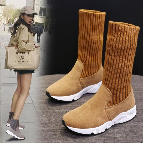 knitted snow boots and long and short women's autumn winter boots can be worn in fashion fashion, Black
knitted snow boots and long and short women's autumn winter boots can be worn in fashion fashion, Black