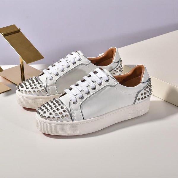 fashion red bottom low cut spikes flats shoes qualtiy for men women leather sneakers casual shoes with dust bag 38-46, Black
fashion red bottom low cut spikes flats shoes qualtiy for men women leather sneakers casual shoes with dust bag 38-46, Black