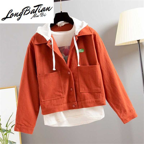spring autumn new women basic denim jackets female big pockets casual long sleeves coats hooded jeans jacket harajuku outerwear, Black;brown
spring autumn new women basic denim jackets female big pockets casual long sleeves coats hooded jeans jacket harajuku outerwear, Black;brown