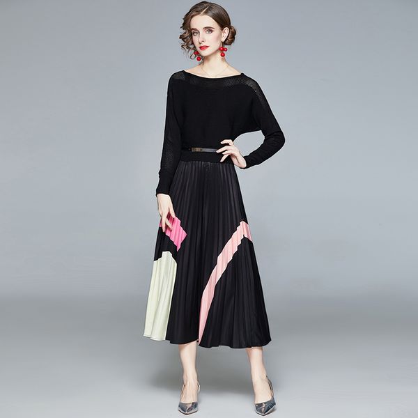 2021 new merchall spring autumn knitted patchwork pleated women long sleeve hollow o-neck elegant office work sweater 7yuk, Black;gray
2021 new merchall spring autumn knitted patchwork pleated women long sleeve hollow o-neck elegant office work sweater 7yuk, Black;gray