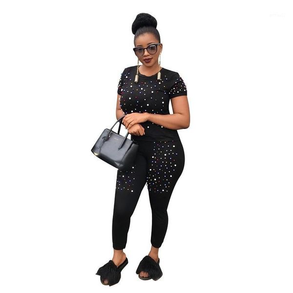 women's two piece pants black colorful pearl rivet womens 2 outfits sets punk night club women short sleeve bodysuit women1, White
women's two piece pants black colorful pearl rivet womens 2 outfits sets punk night club women short sleeve bodysuit women1, White