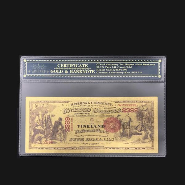 wishonor america banknote 1875's gold banknote 5 dollar banknotes in 24k gold plated paper money replica for collection sqcerq pingtoy
wishonor america banknote 1875's gold banknote 5 dollar banknotes in 24k gold plated paper money replica for collection sqcerq pingtoy