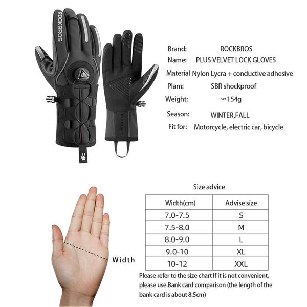 rockbros adjusatble cycling gloves reflective screen touch warm mtb bike gloves outdoor waterproof motorcycle bicycle gloves jllgcd, Black
rockbros adjusatble cycling gloves reflective screen touch warm mtb bike gloves outdoor waterproof motorcycle bicycle gloves jllgcd, Black