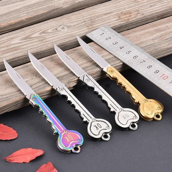 new key shape mini folding knife outdoor saber pocket fruit knife multifunctional key chain knife swiss self-defense knives edc tool gear
new key shape mini folding knife outdoor saber pocket fruit knife multifunctional key chain knife swiss self-defense knives edc tool gear