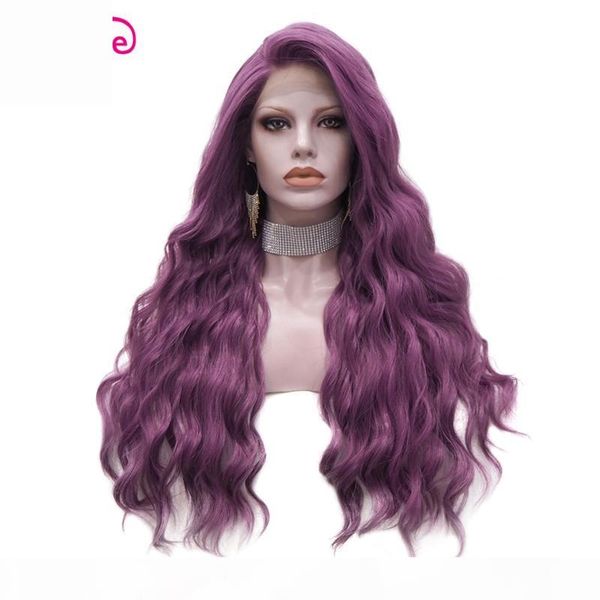 imstyle purple wigs long hair natural wave wig synthetic lace front wig heat resistant fiber glueless cosplay wigs for women, Black
imstyle purple wigs long hair natural wave wig synthetic lace front wig heat resistant fiber glueless cosplay wigs for women, Black