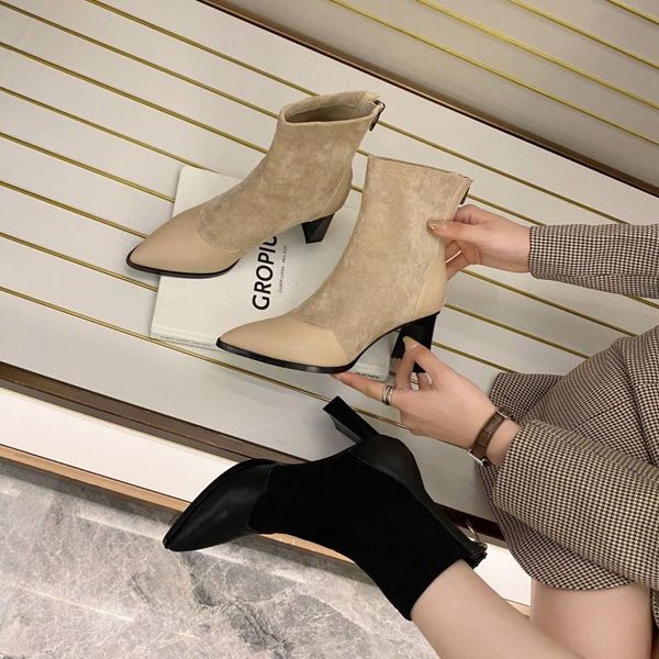 brand women's shoes round toe boots zipper boots-women booties ladies low heels booties fashion mid calf rock 2020, Black
brand women's shoes round toe boots zipper boots-women booties ladies low heels booties fashion mid calf rock 2020, Black