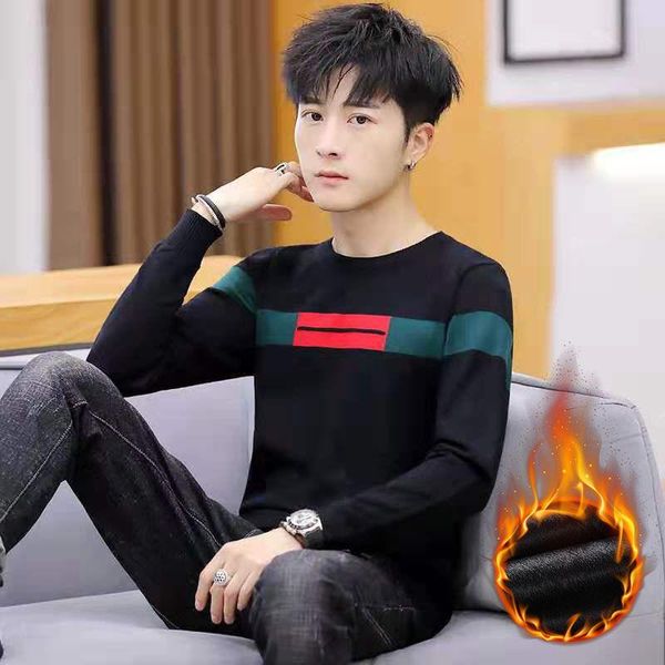 men's sweaters "genuine" sweater men autumn and winter round neck fashion trend young students medium thick bottoming shirt, White;black
men's sweaters "genuine" sweater men autumn and winter round neck fashion trend young students medium thick bottoming shirt, White;black