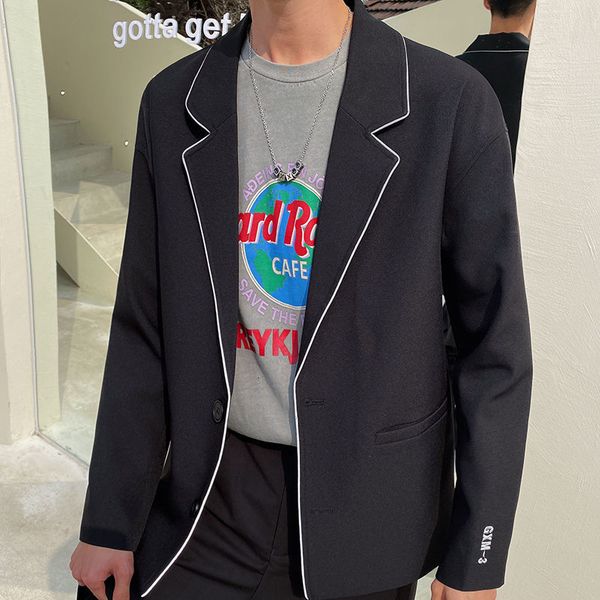 2021 new men's long sleeve casual jacket women's korean streetwear embroidery fashion male oversize solid color suit fktf, Black;brown
2021 new men's long sleeve casual jacket women's korean streetwear embroidery fashion male oversize solid color suit fktf, Black;brown