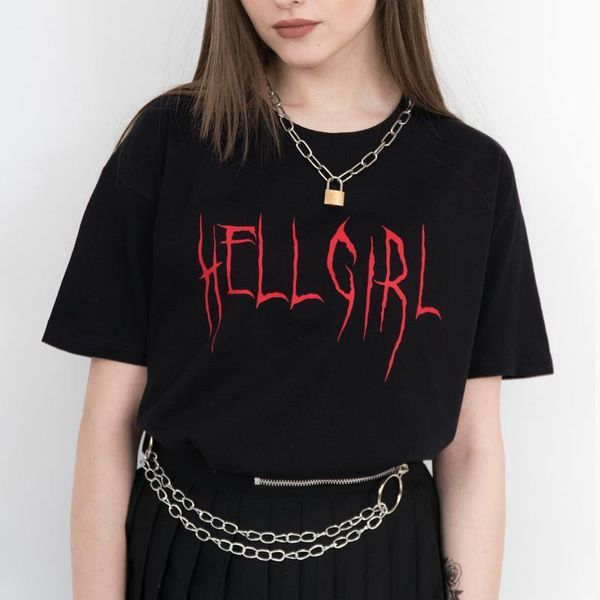 hell girl letter print summer punk goth hiphop vintage short sleeve streetwear loose ulzzang harajuku casual women t-shirt, White
hell girl letter print summer punk goth hiphop vintage short sleeve streetwear loose ulzzang harajuku casual women t-shirt, White
