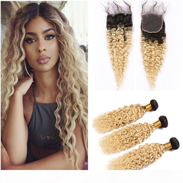 wet and wavy ombre blonde human hair lace closure 4x4 with bundles #1b 613 ombre peruvian water wave hair weaves 3bundles with closure, Black
wet and wavy ombre blonde human hair lace closure 4x4 with bundles #1b 613 ombre peruvian water wave hair weaves 3bundles with closure, Black