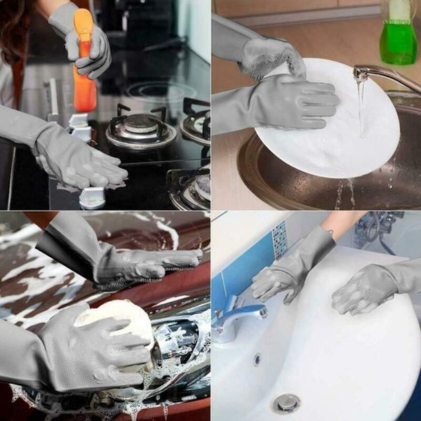 1 pair of silicone gloves household washing dishes gloves kitchen cleaning supplies hs11
1 pair of silicone gloves household washing dishes gloves kitchen cleaning supplies hs11