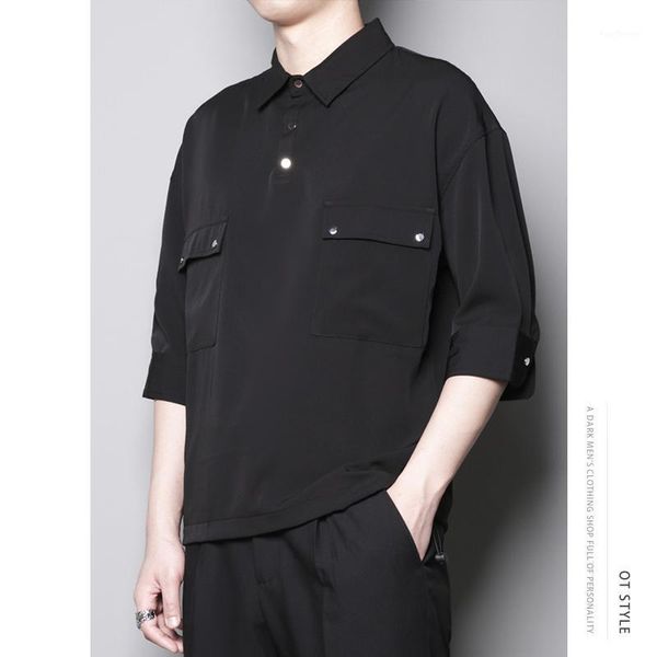 spring and summer department of simple literary and artistic men loose leisure stitching base sleeve short-sleeved shirt in half1, White;black
spring and summer department of simple literary and artistic men loose leisure stitching base sleeve short-sleeved shirt in half1, White;black