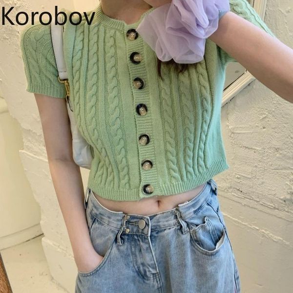women's knits & tees korobov korean vintage women cardigans 2021 autumn single breasted short sleeve knitwear crop streetwear sweater, White
women's knits & tees korobov korean vintage women cardigans 2021 autumn single breasted short sleeve knitwear crop streetwear sweater, White