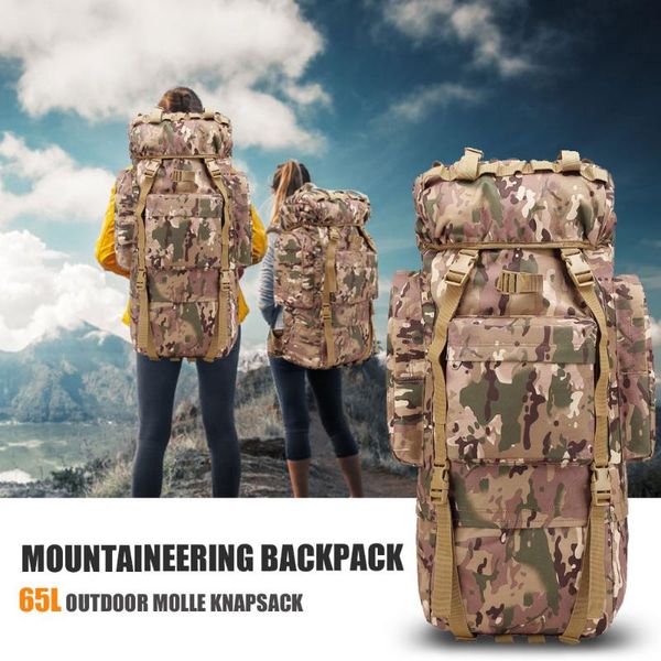 65l camping molle tactical backpack mountaineering rucksack waterproof travel bag outdoor climbing backpacks
65l camping molle tactical backpack mountaineering rucksack waterproof travel bag outdoor climbing backpacks
