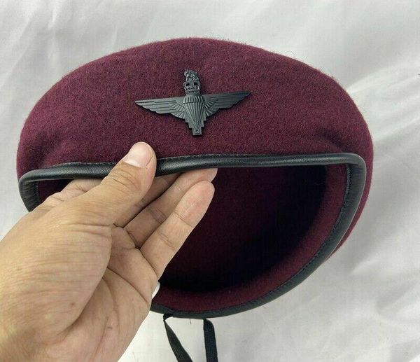 parachute regiment red devils wwii uk army british black badge maroon beret hat cap, Blue;gray
parachute regiment red devils wwii uk army british black badge maroon beret hat cap, Blue;gray