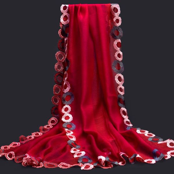 women solid embroidery large shawls wraps 2021 red long scarves ladies for party 180*70cm, Blue;gray
women solid embroidery large shawls wraps 2021 red long scarves ladies for party 180*70cm, Blue;gray