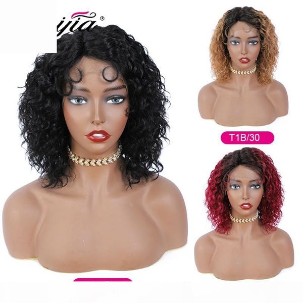 ruijia brazilian hair water wave t part lace wigs natural black ombre colored non-remy human hair wigs for women 150% density, Black;brown
ruijia brazilian hair water wave t part lace wigs natural black ombre colored non-remy human hair wigs for women 150% density, Black;brown