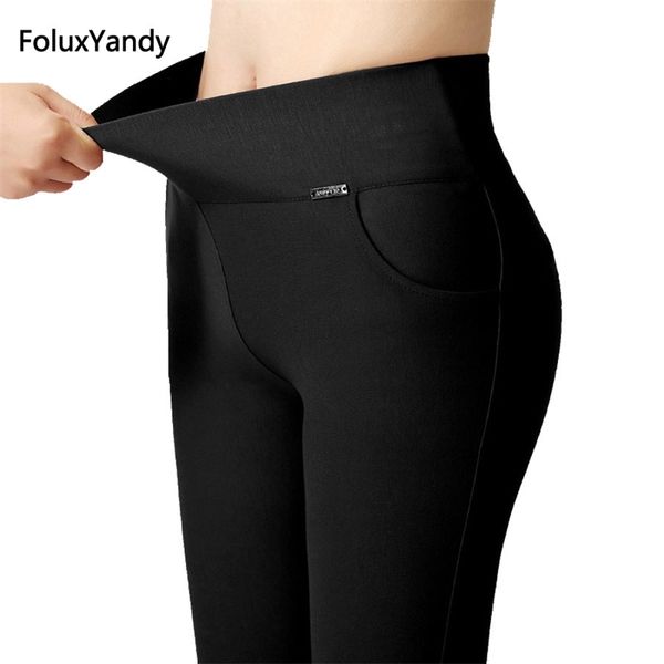 6 colors high waist leggings women plus size 3 slim elastic stretched bodycon leggings office lady trousers njr02 y200328, Black
6 colors high waist leggings women plus size 3 slim elastic stretched bodycon leggings office lady trousers njr02 y200328, Black