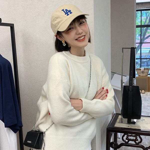 autumn winter women's long-sleeved round neck casual wild slim knit sweater1, White;black
autumn winter women's long-sleeved round neck casual wild slim knit sweater1, White;black