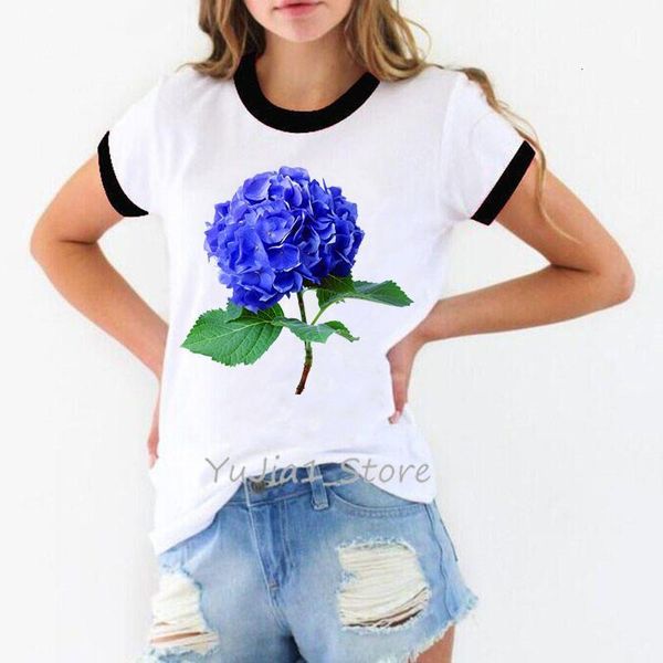 blue hydrangea flower print t shirt women kawaii tshirt tumblr clothes summer female t-shirt womens clothing plus size tees, White
blue hydrangea flower print t shirt women kawaii tshirt tumblr clothes summer female t-shirt womens clothing plus size tees, White
