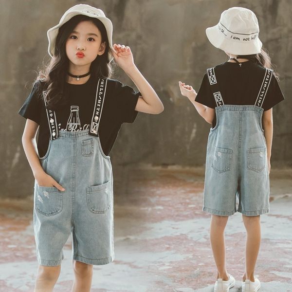 strap jeans shorts clothing sets for kids girl summer children outfit 8 10 12 years t200707, White
strap jeans shorts clothing sets for kids girl summer children outfit 8 10 12 years t200707, White