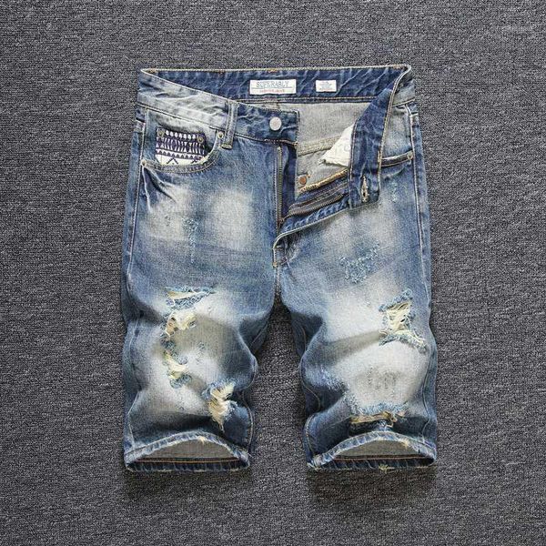 fashion streetwear men jeans shorts retro blue vintage ripped denim shorts men summer newly designer hip hop short jeans homme1
fashion streetwear men jeans shorts retro blue vintage ripped denim shorts men summer newly designer hip hop short jeans homme1