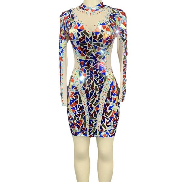 stage wear dancer crystal sequin dresses for women prom party birthday flashing costumes colorful rhinestone mirrors transparent dress, Black;red
stage wear dancer crystal sequin dresses for women prom party birthday flashing costumes colorful rhinestone mirrors transparent dress, Black;red