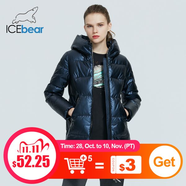 icebear winter casual fashion women's coat high-quality women's clothing tight hooded women's parka gwd1d 201103, Black
icebear winter casual fashion women's coat high-quality women's clothing tight hooded women's parka gwd1d 201103, Black