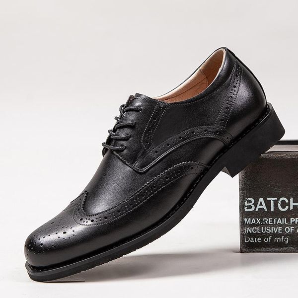 mens formal dress shoes genuine leather oxford shoes for men busienss wedding men brogues office lace up, Black
mens formal dress shoes genuine leather oxford shoes for men busienss wedding men brogues office lace up, Black
