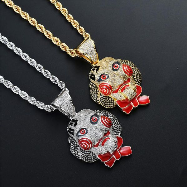 pendant necklaces iced out bling saw mask pendants for men full cz stone hip hop rapper jewelry drop, Silver
pendant necklaces iced out bling saw mask pendants for men full cz stone hip hop rapper jewelry drop, Silver