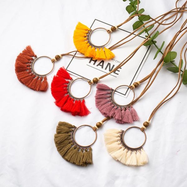 pendant necklaces boho bohemian ethnic leather rope round tassel necklace choker sweater chain for women clothing jewelry accessories, Silver
pendant necklaces boho bohemian ethnic leather rope round tassel necklace choker sweater chain for women clothing jewelry accessories, Silver