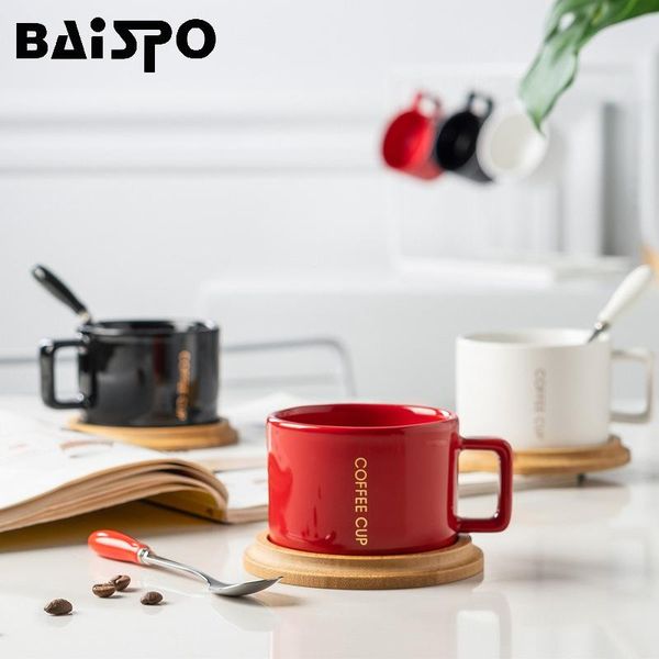 baispo european cup ceramic coffee mug milk juice water cup spoon office coffee handle drinkware mug pot gift
baispo european cup ceramic coffee mug milk juice water cup spoon office coffee handle drinkware mug pot gift