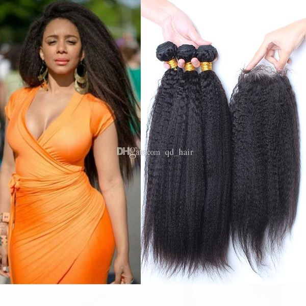 kinky straight hair bundles with lace closure 4pcs lot italian coarse yaki hair weaves with 4x4 lace closure, Black
kinky straight hair bundles with lace closure 4pcs lot italian coarse yaki hair weaves with 4x4 lace closure, Black